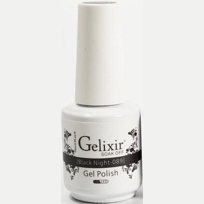 Gelixir Soak Off Gel 0.5 fl oz/15ml - Black Night