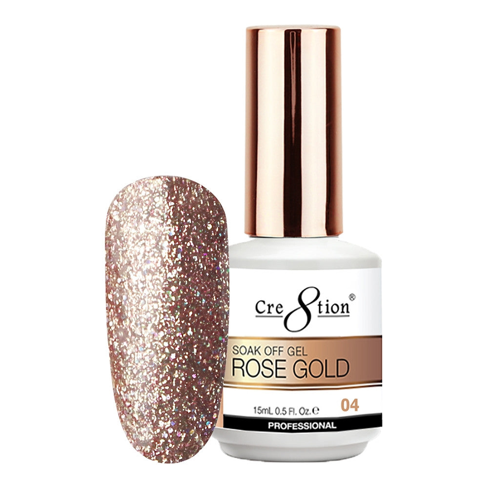 Cre8tion Rose Gold 04 Soak Off Gel 0.5 fl oz/15 ml 0916-3127