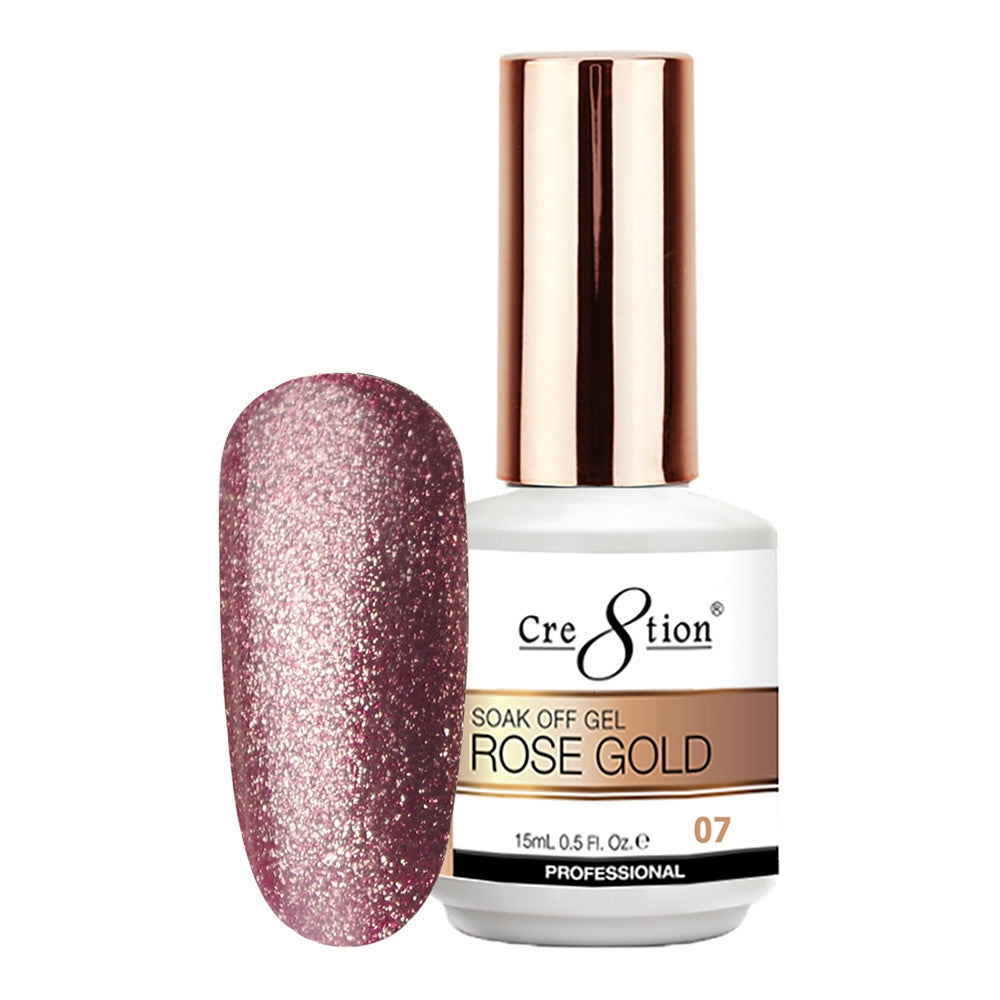 Cre8tion Rose Gold 07 Soak Off Gel 0.5 fl oz/15 ml 0916-3130