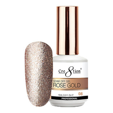 Cre8tion Rose Gold 08 Soak Off Gel 0.5 fl oz/15 ml 0916-3131