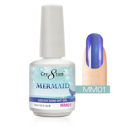 Cre8tion Mermaid LED/UV Soak Off Gel 0.5 fl oz/15ml - MM01