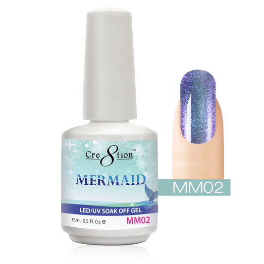 Cre8tion Mermaid LED/UV Soak Off Gel 0.5 fl oz/15ml - MM02