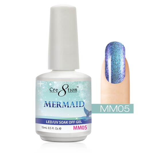 Cre8tion Mermaid LED/UV Soak Off Gel 0.5 fl oz/15ml - MM05