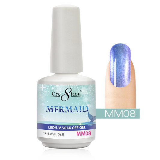 Cre8tion Mermaid LED/UV Soak Off Gel 0.5 fl oz/15ml - MM08