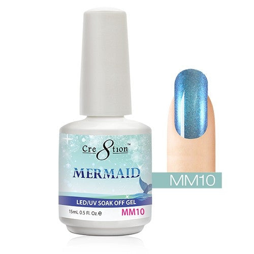 Cre8tion Mermaid LED/UV Soak Off Gel 0.5 fl oz/15ml - MM10