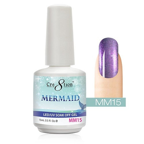 Cre8tion Mermaid LED/UV Soak Off Gel 0.5 fl oz/15ml - MM15