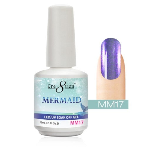 Cre8tion Mermaid LED/UV Soak Off Gel 0.5 fl oz/15ml - MM17