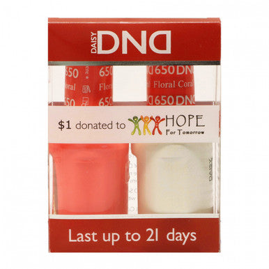 Daisy Soak Off Gel All In One Set - Floral Coral DND650