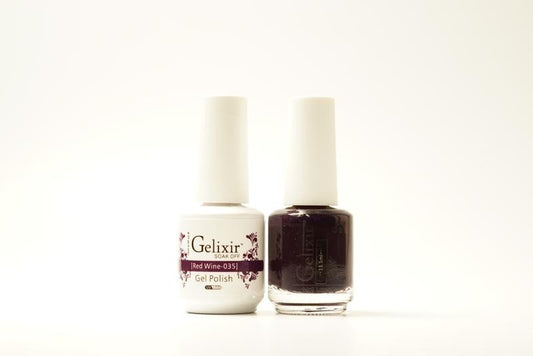 Gelixir Soak Off Gel All In One Set Red Wine GX035