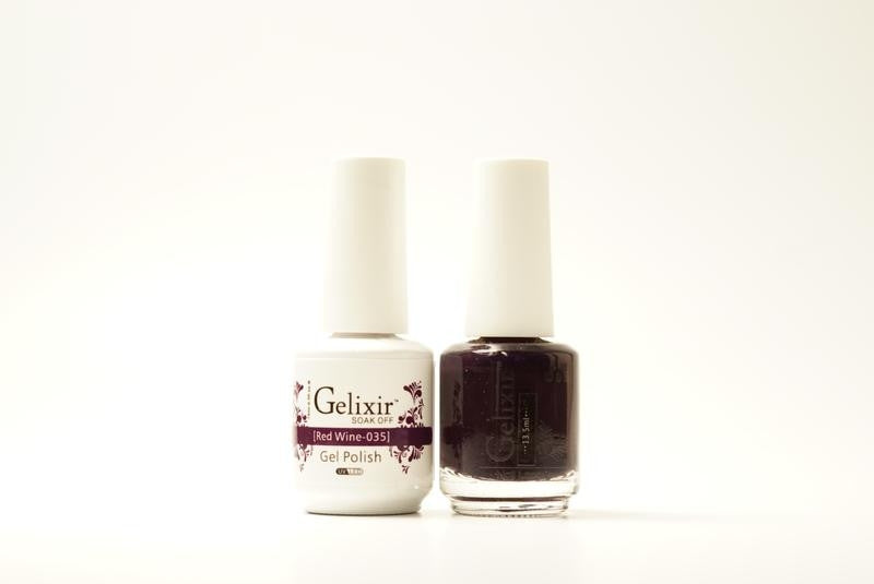 Gelixir Soak Off Gel All In One Set Red Wine GX035