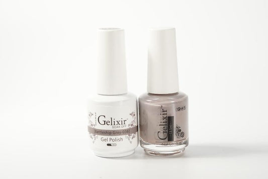 Gelixir Soak Off Gel All In One Set Battleship Grey GX036