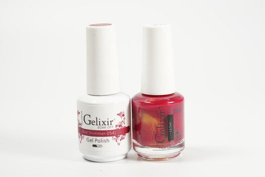 Gelixir Soak Off Gel All In One Set Red Shimmer GX054