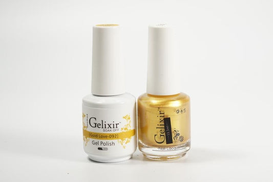 Gelixir Soak Off Gel All In One Set- Gold Love GX092