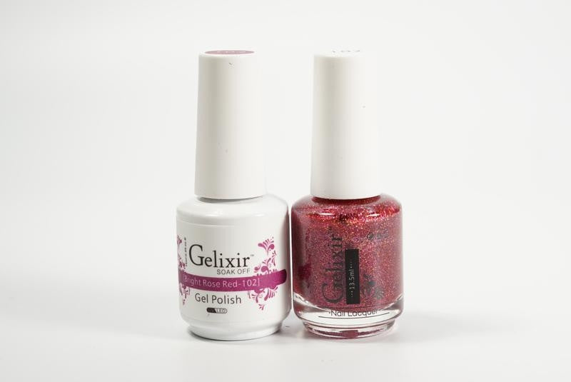 Gelixir Soak Off Gel All In One Set Bright Rose Red GX102