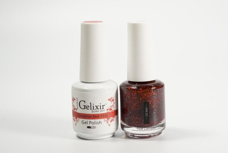 Gelixir Soak Off Gel All In One Set Christmas Red GX103