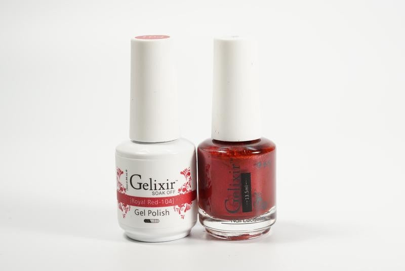 Gelixir Soak Off Gel All In One Set- Royal Red  GX104