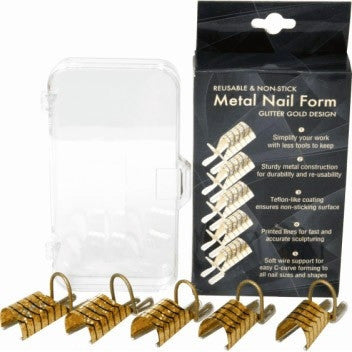 Berkeley Resuable Metal Nail Form Gold Design 5pk NF110-GG