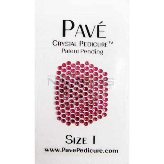 Pave Crystal Pedicure Mini Kit, 8pcs - Rose