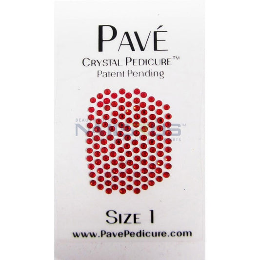 Pave Crystal Pedicure Mini Kit, 8pcs - Light Siam