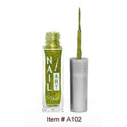 Nubar Nail Art Strippers Lime Green Glitter A102
