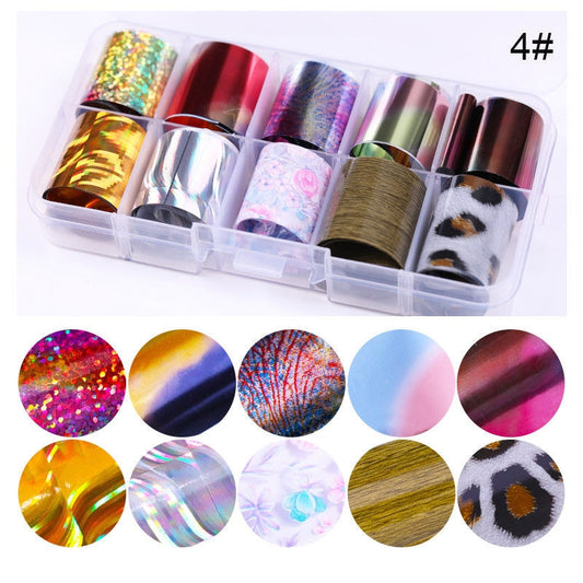 Transfer Foils Starry Sky Mixed Pattern 10 Rolls