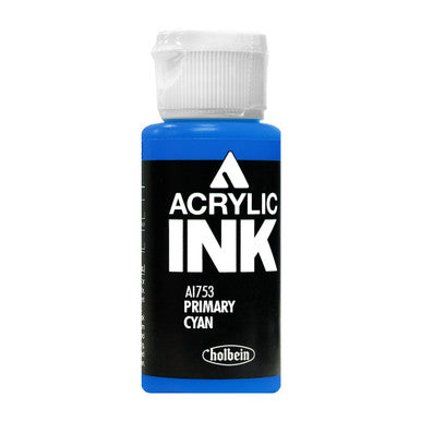 Holbein Acrylic Ink Primary Cyan AI753B