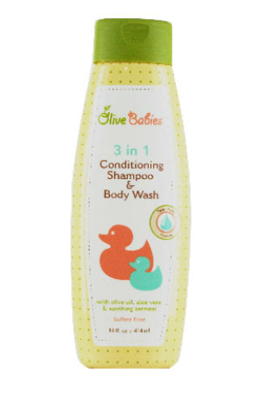 Olive Babies-2 3N1 Conditioning Shampoo & Body Wash (14 oz)