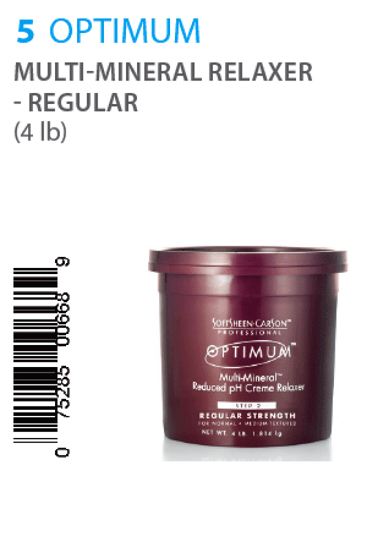 Optimum-5 Multi-Mineral PH Reduced Creme Relaxer - Regular (4lb)