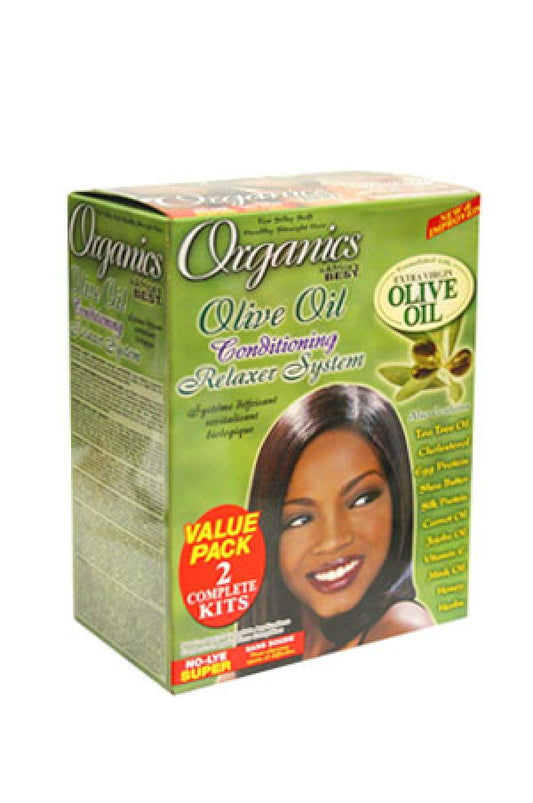 Africa's Best-21 Organics Olive Oil Relaxer System - Value Pack Super