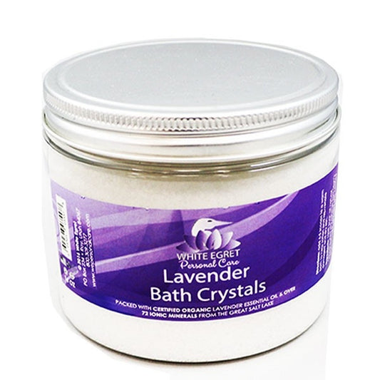 White Egret Lavender Bath Crystals 16 oz. BSL16