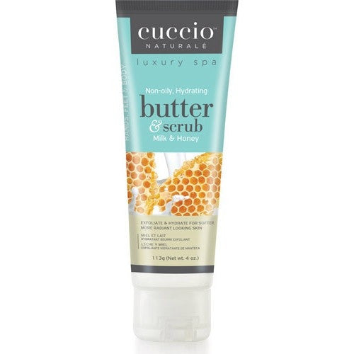 Cuccio Non-Oily Butter & Scrub 4 oz Milk & Honey