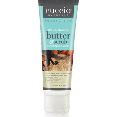Cuccio Non-Oily Butter & Scrub 4 oz Vanilla Bean&Sugar