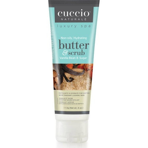 Cuccio Non-Oily Butter & Scrub 4 oz Vanilla Bean&Sugar