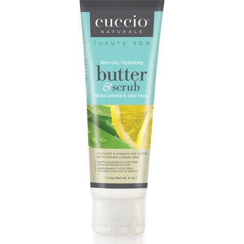 Cuccio Non-Oily Butter & Scrub 4oz White Limetta & Aloe 3387