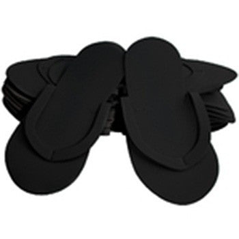 Ikonna Slip Resistant Slippers - Black 12 Pairs DTS-SR-BK