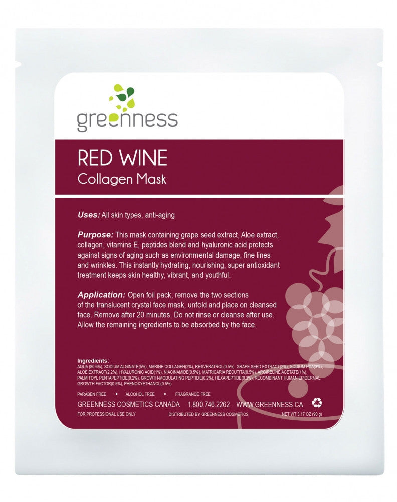 Greenness Collagen Mask - Red Wine