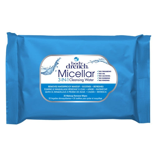 Bodydrench Micellar 3-IN-1 Cleansing Water 30 Wipes 65984