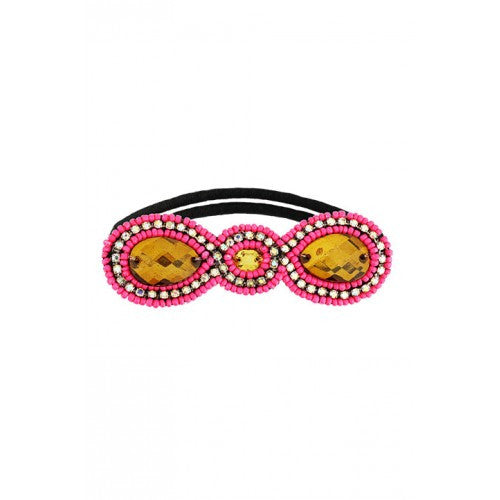 Tassel Elastic Hair Tie - Park Ave Neon Pink