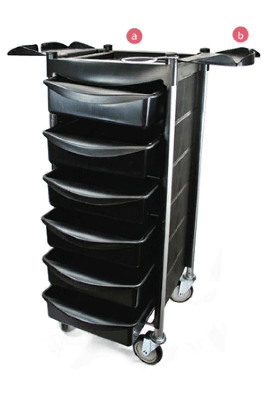ST54/PL Salon Trolley Black -pc