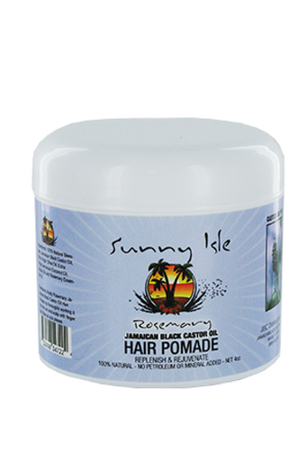 Sunny Isle Huile de ricin noire jamaïcaine-19 Pommade capillaire au romarin (4oz)