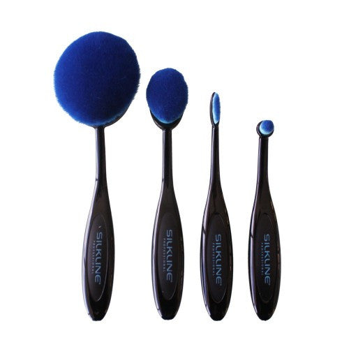Silkline Blue Cosmetic Brush Set 4pk