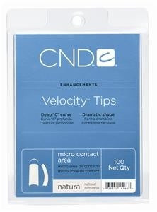 CND Velocity Tips Natural 100 Tray 16966