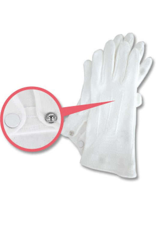 Tara Cotton Gloves with button closure  ZG6661