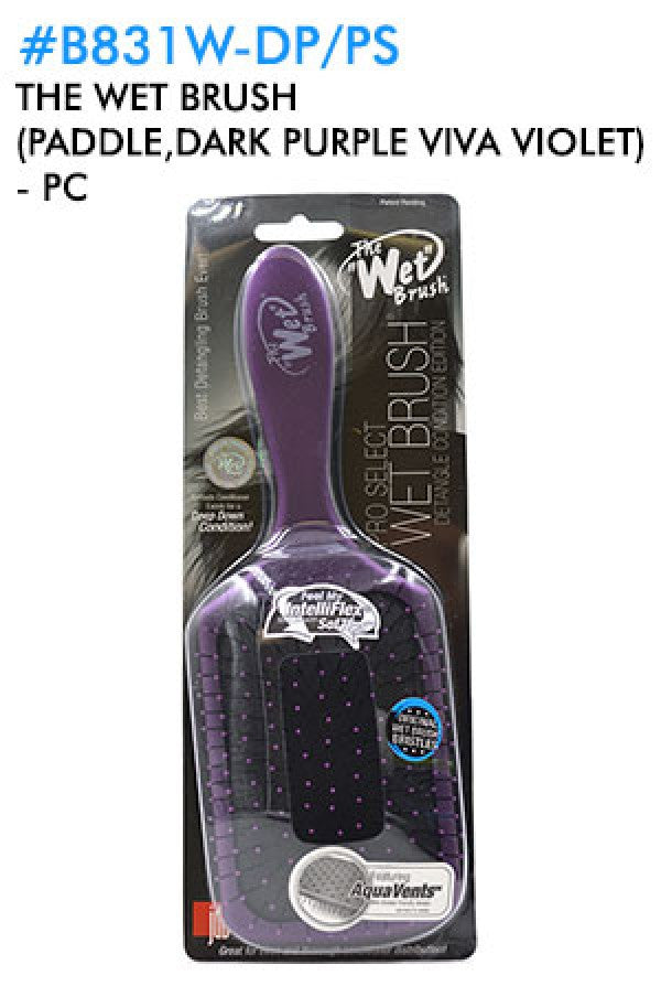 B831W-DP/PS The Wet Brush (Paddle,DARK Purple Viva Violet) -pc