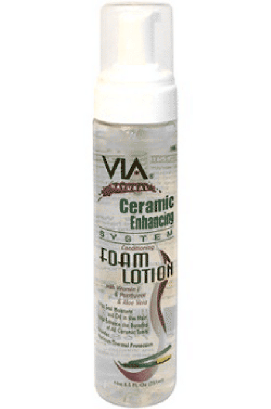 Via Natural-34 Ceramic Enhancing Foam Lotion -8.5oz