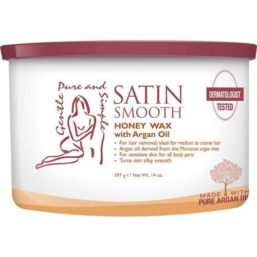 Satin Smooth Honey Wax With Argan Oil 14 oz. SSW14HAG