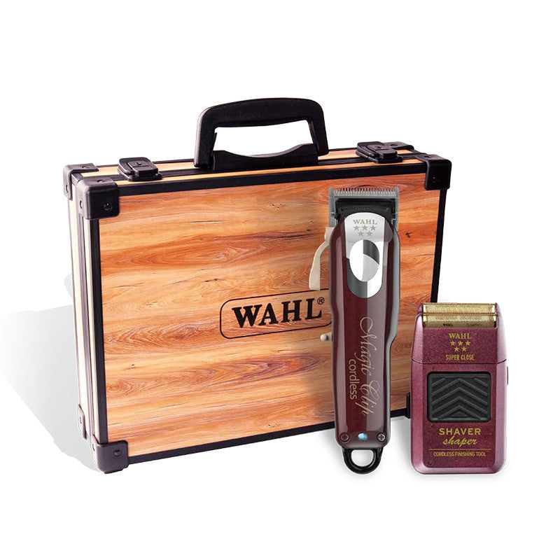 Wahl - Cordless Magic Clip And Shaver With Wooden Case