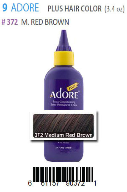 Adore-9 Plus Hair Color 372 M.Red Brown