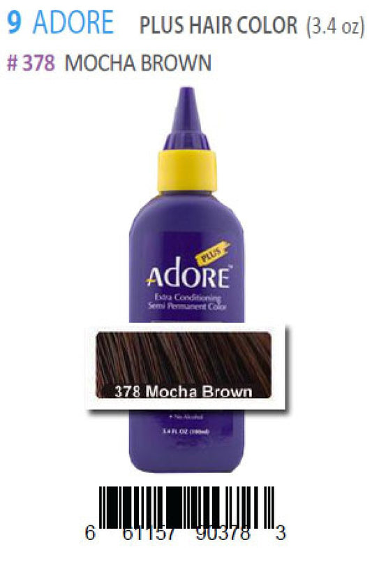 Adore-9 Plus Hair Color 378 Mocha Brown