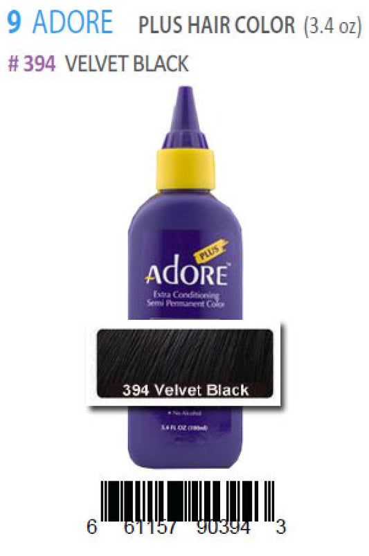 Adore-9 Plus Hair Color 394 Velvet Black